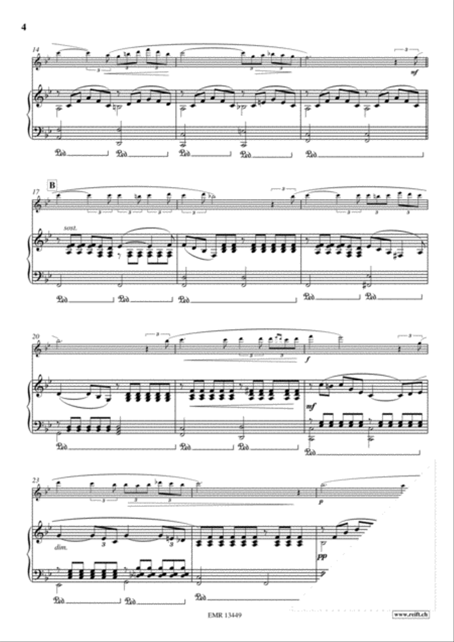 Ave Maria Flute Solo scores gallery preview page 4