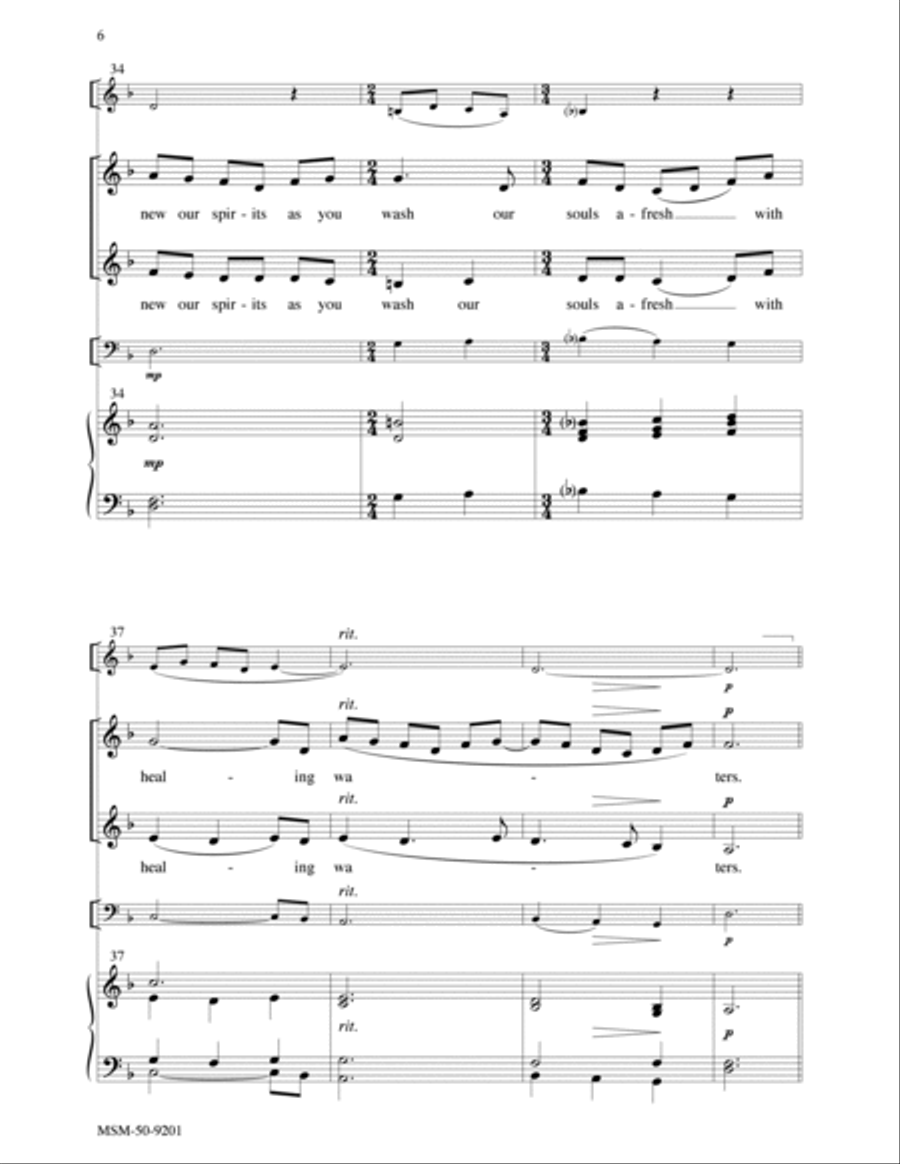 As Jesus Walked into the Stream 2-Part scores gallery preview page 5