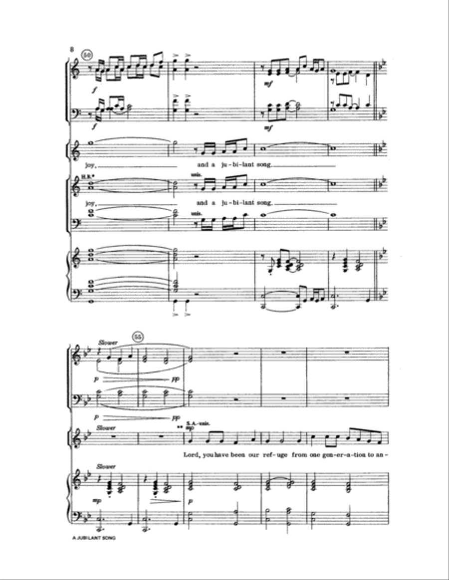 A Jubilant Song A Jubilant Song 4-Part scores gallery preview page 9