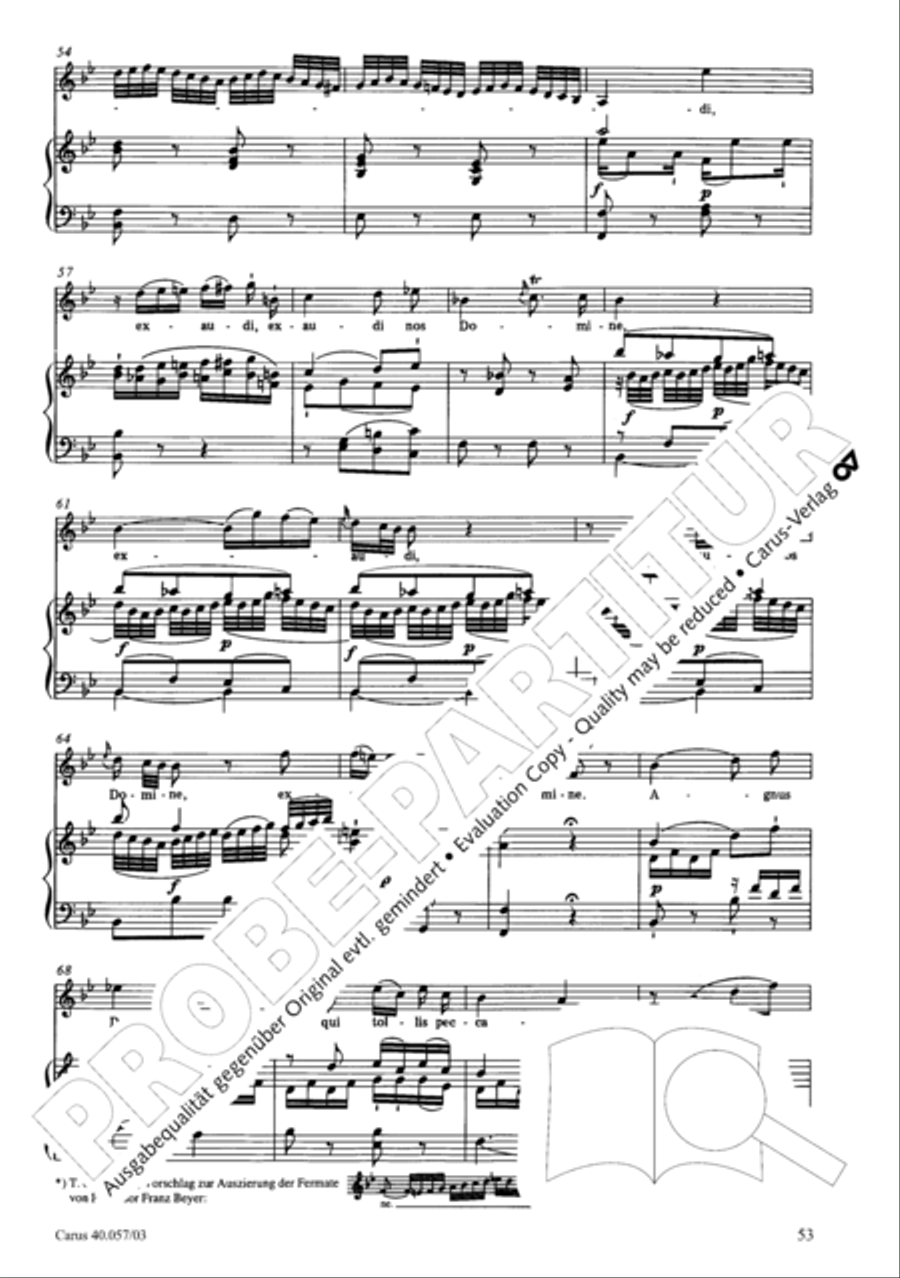Litaniae de venerabili altaris Sacramento in Es 4-Part scores gallery preview page 54