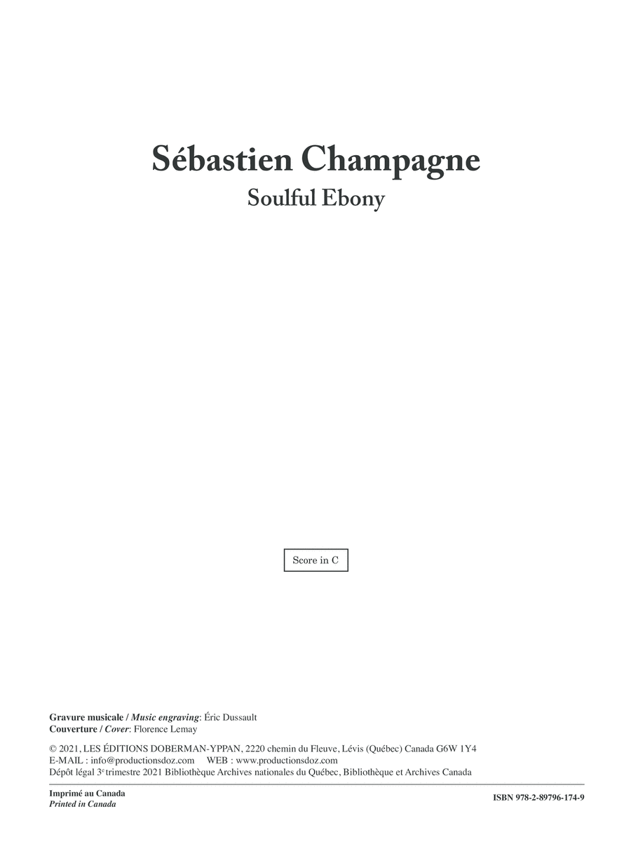 Soulful Ebony Clarinet Solo scores gallery preview page 1