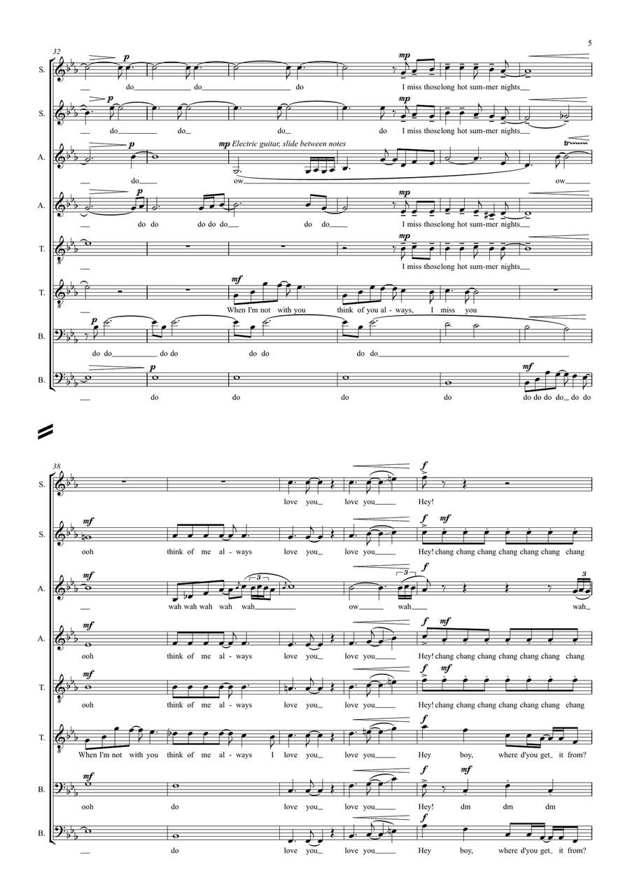Good Old-fashioned Lover Boy Divisi scores gallery preview page 5