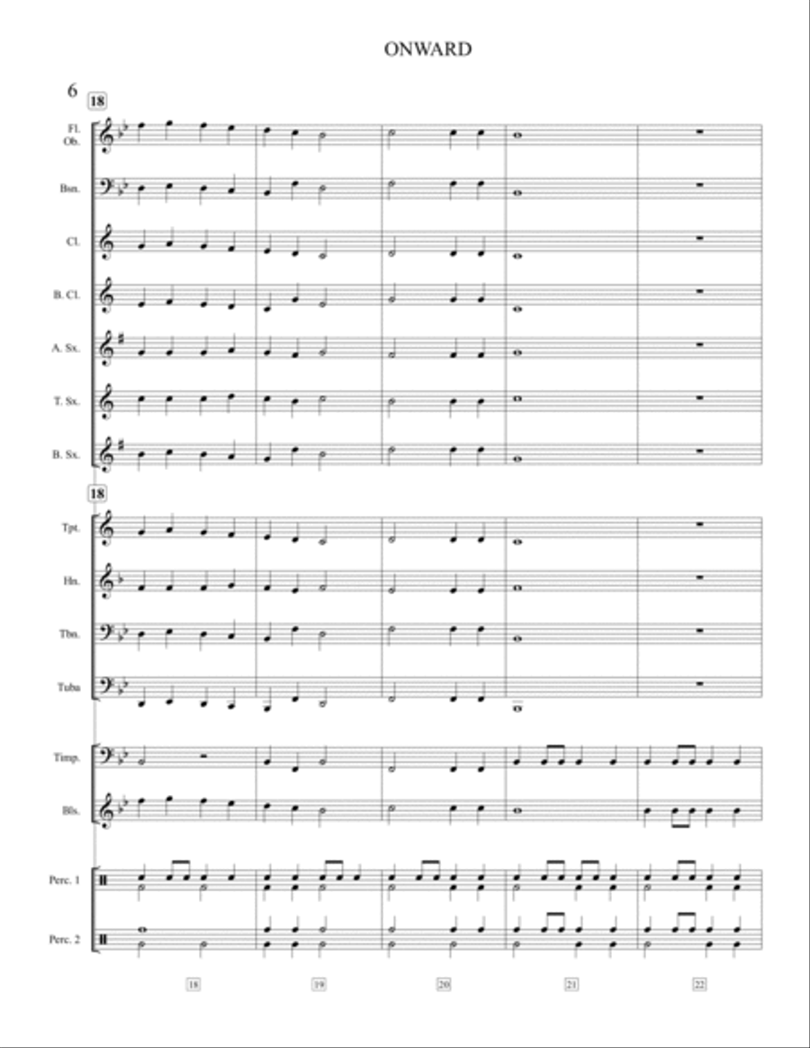 Onward - S.R. Level 1/2 Concert Band scores gallery preview page 6
