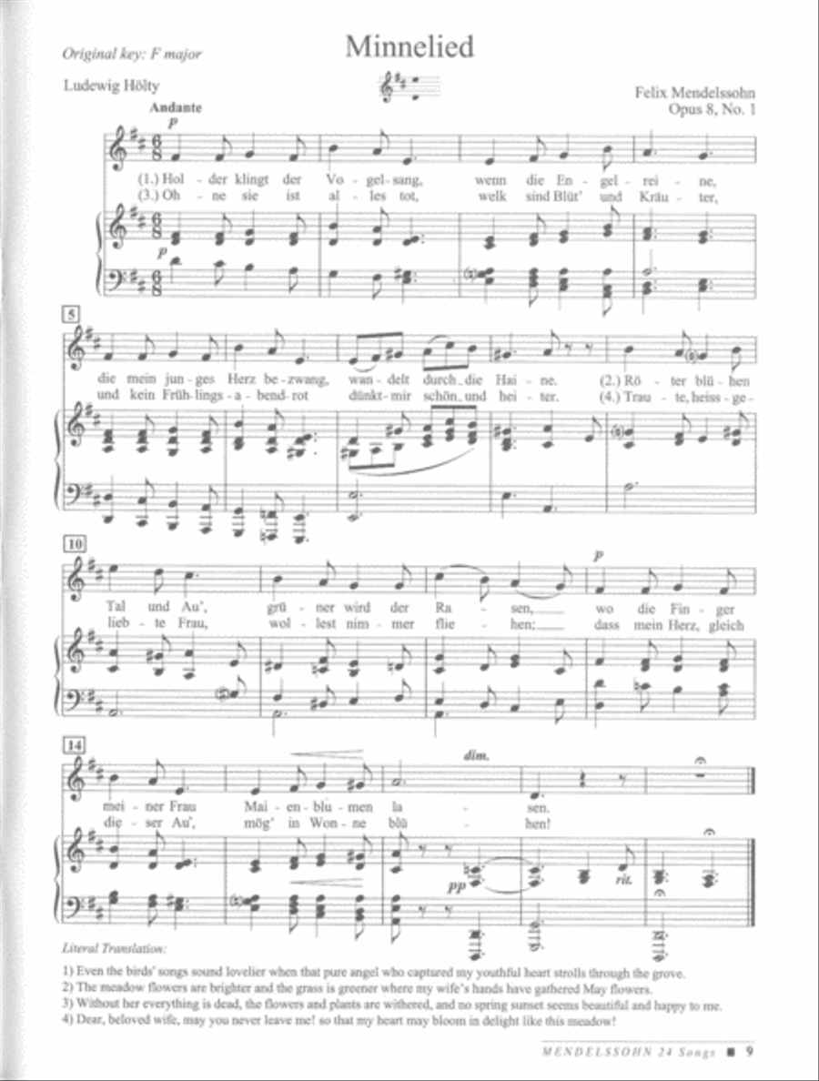 Mendelssohn -- 24 Songs