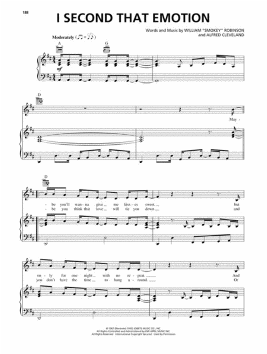 Motown 50th Anniversary Songbook Piano, Vocal, Guitar scores gallery preview page 6