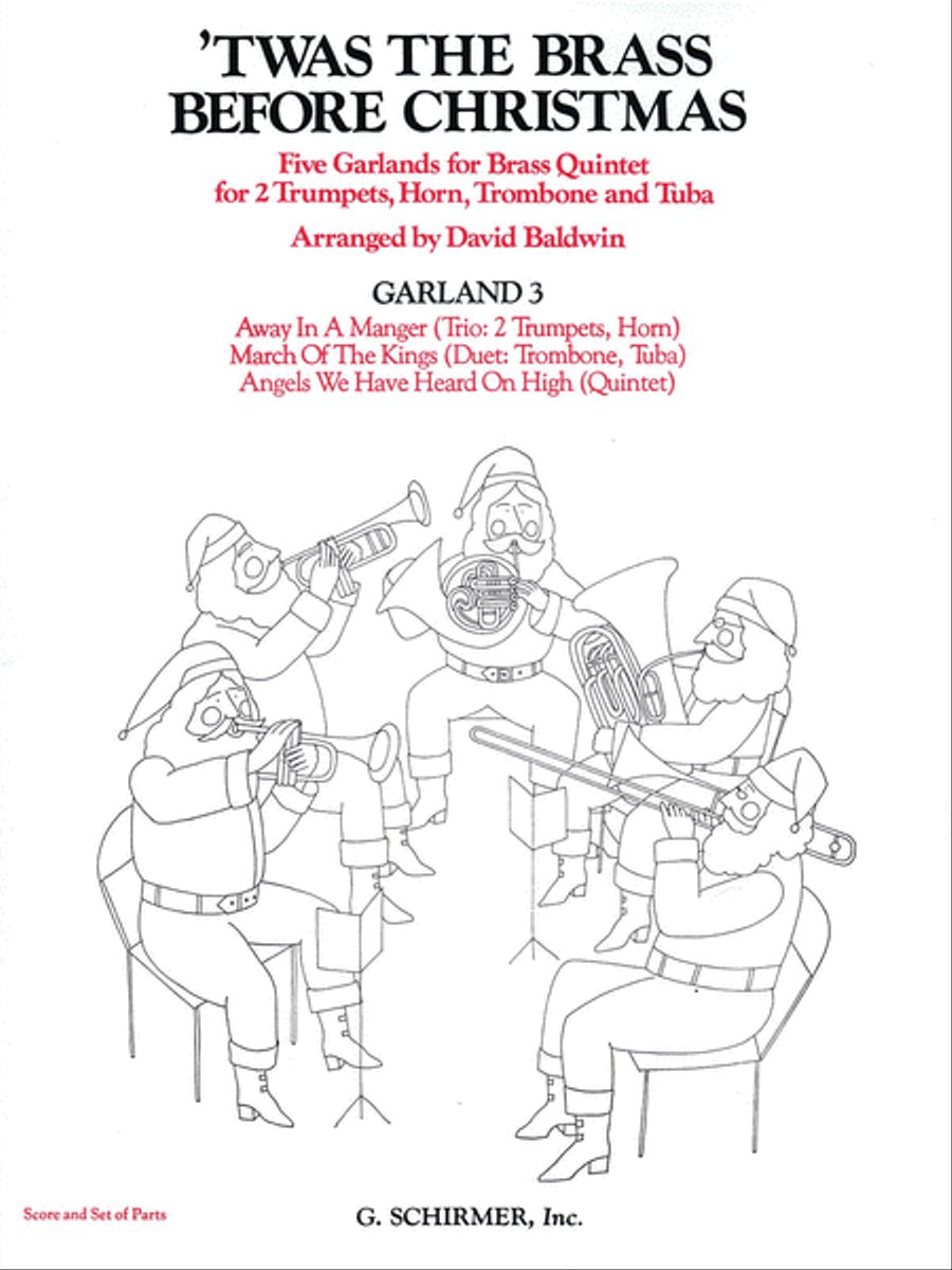 Twas the Brass Before Christmas, 3 Garlands Brass Quintet scores gallery preview page 1
