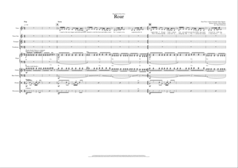 Roar Tenor Saxophone scores gallery preview page 1