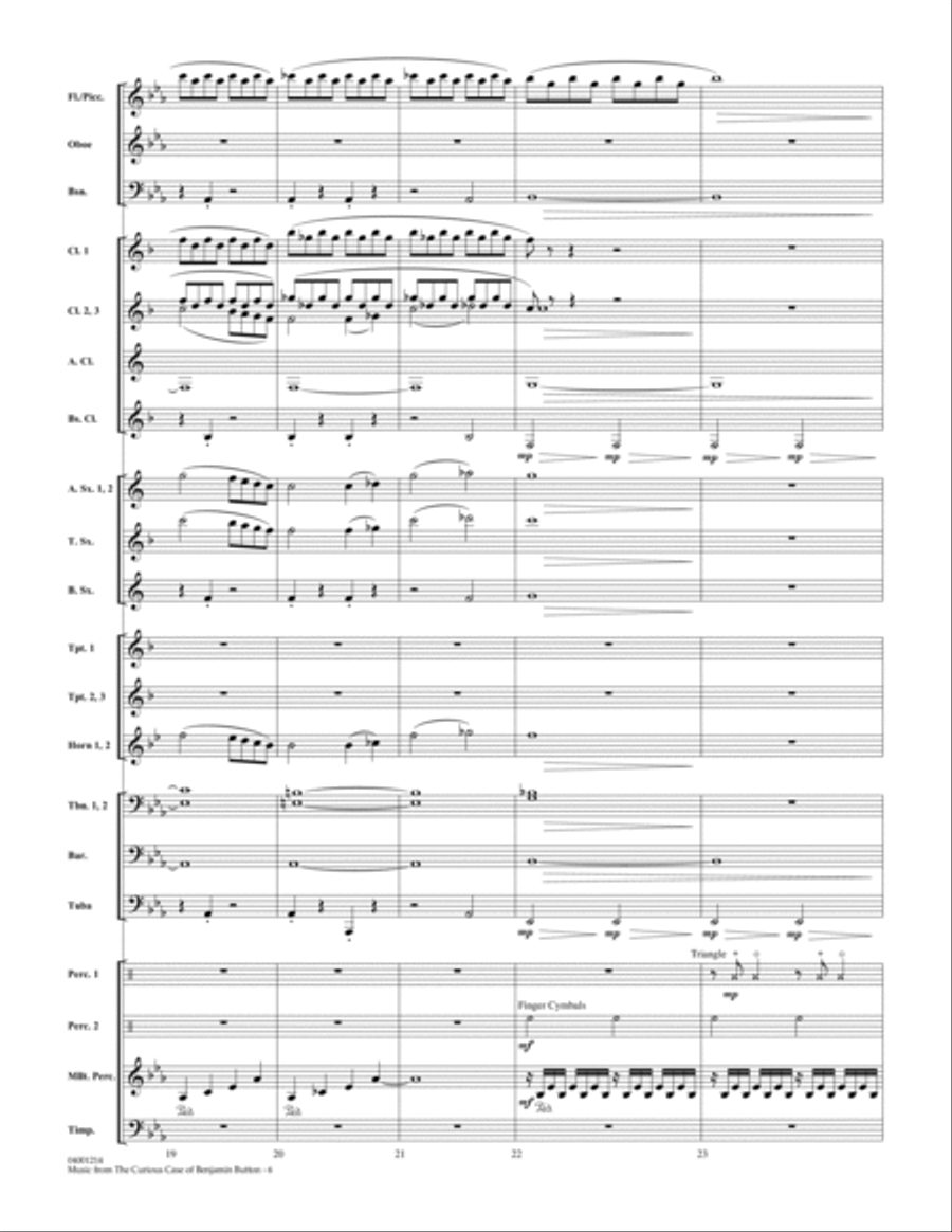 Music from The Curious Case of Benjamin Button - Full Score Score scores gallery preview page 5