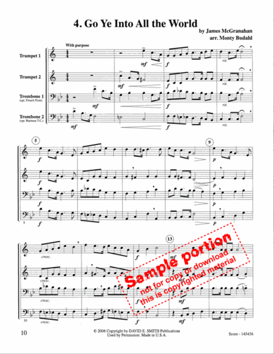 Sacred Brass Quartet Collection Vol #2 Brass Quartet scores gallery preview page 5