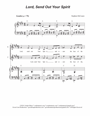 Lord, Send Out Your Spirit (2-part choir - (Soprano and Tenor)