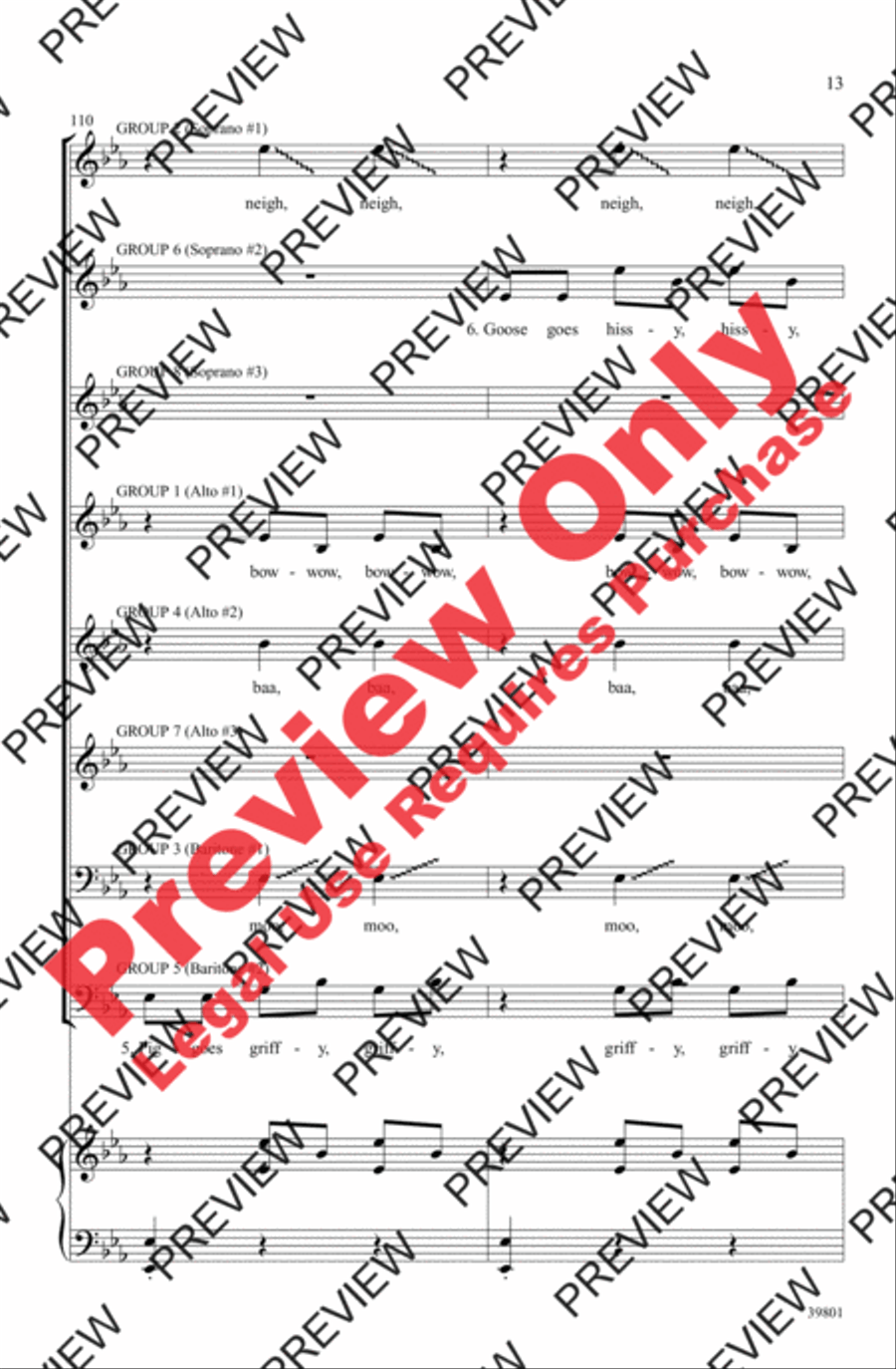 I Bought Me a Cat 3-Part scores gallery preview page 13