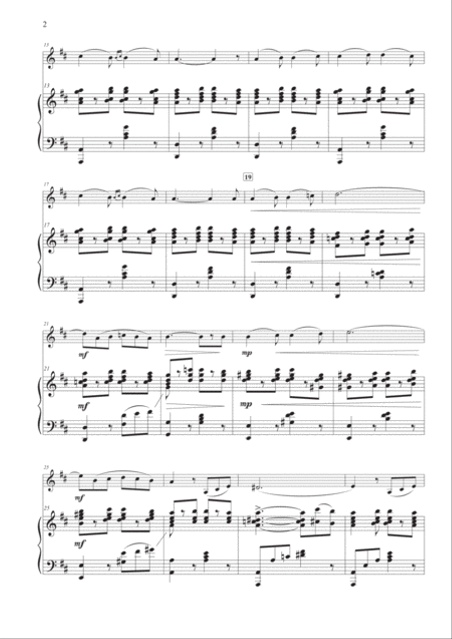 Offenbach's Barcarolle for Violin and Piano Chamber Music scores gallery preview page 3