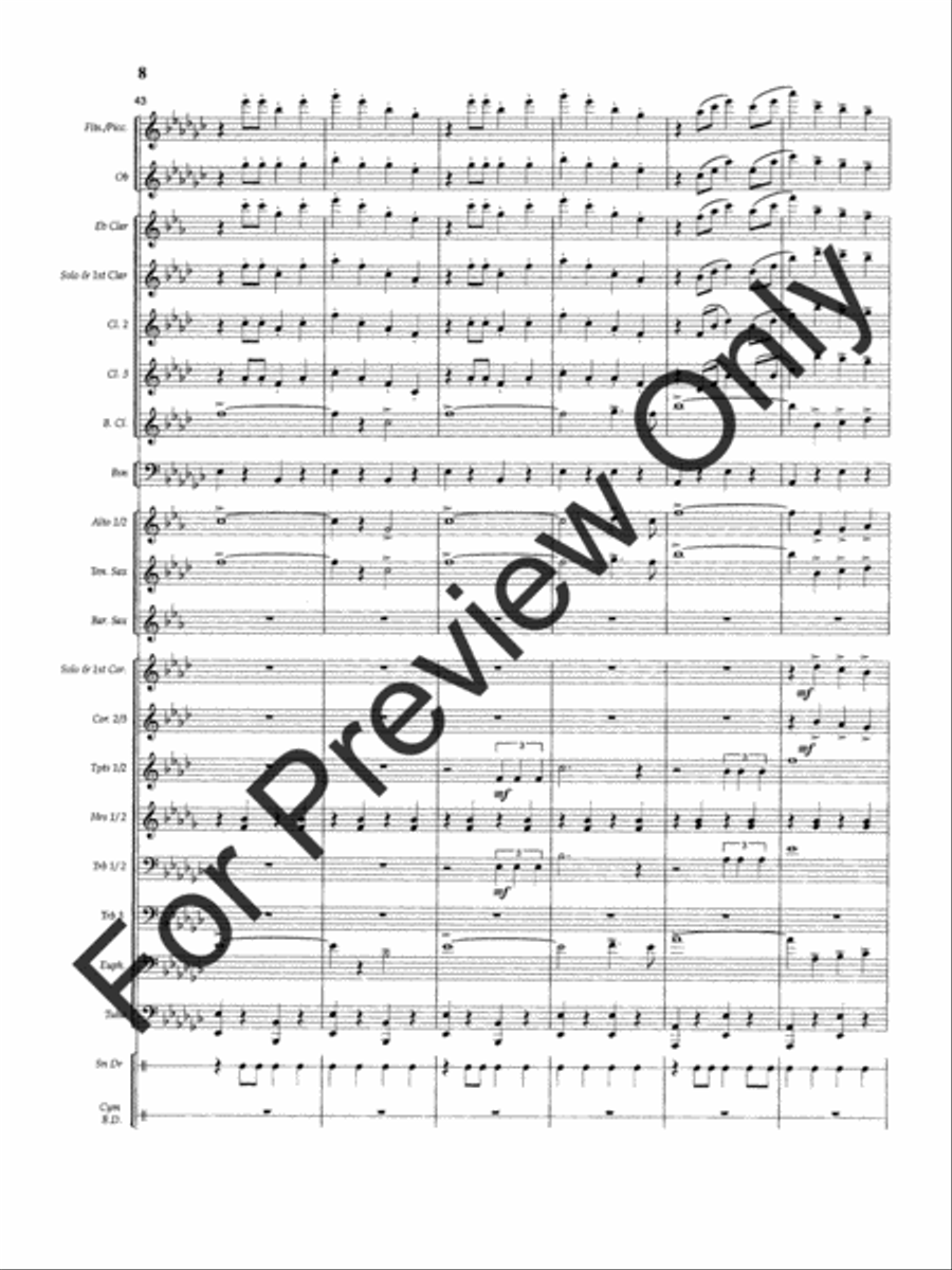 Slavic Farewell Concert Band scores gallery preview page 11