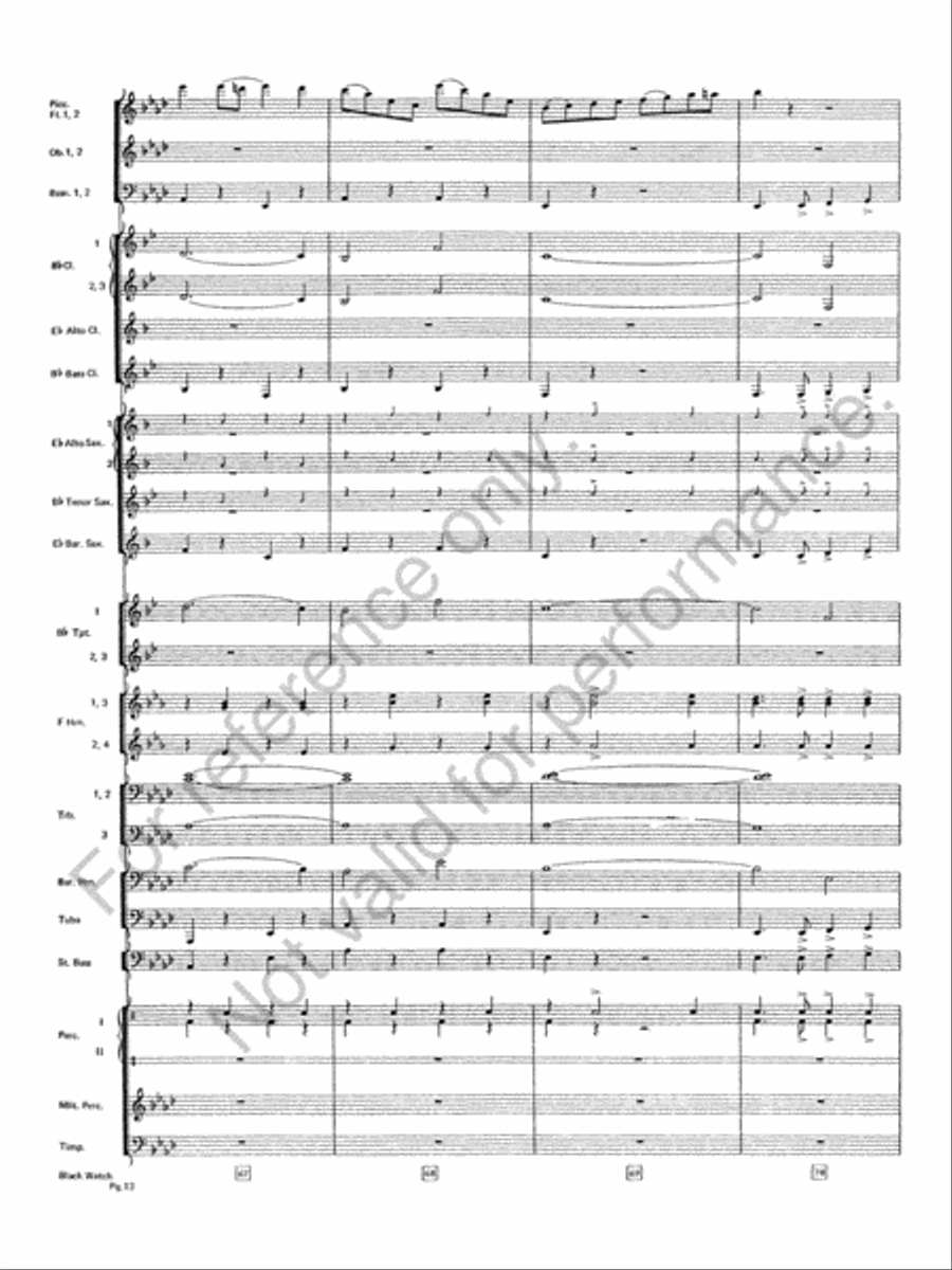 Black Watch Black Watch Concert Band scores gallery preview page 14