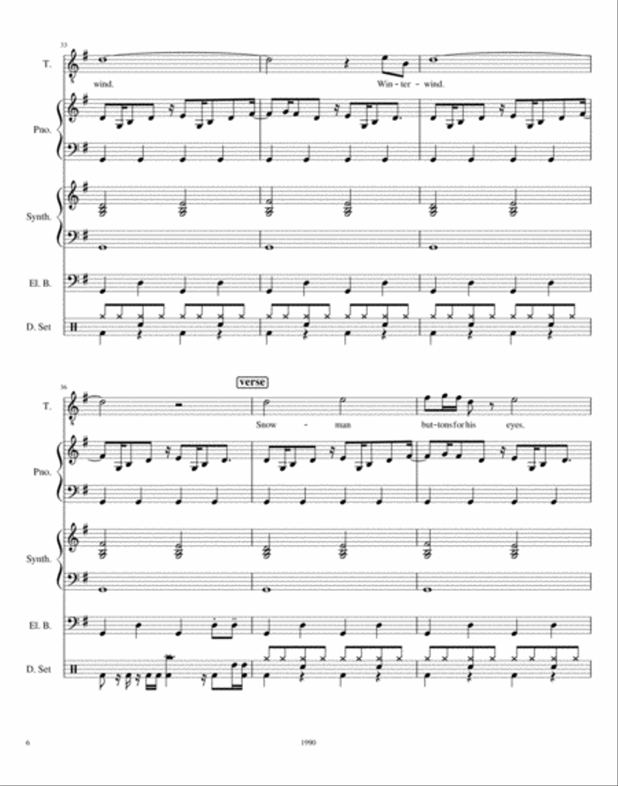 Winterwind Winterwind Unison Choir scores gallery preview page 6