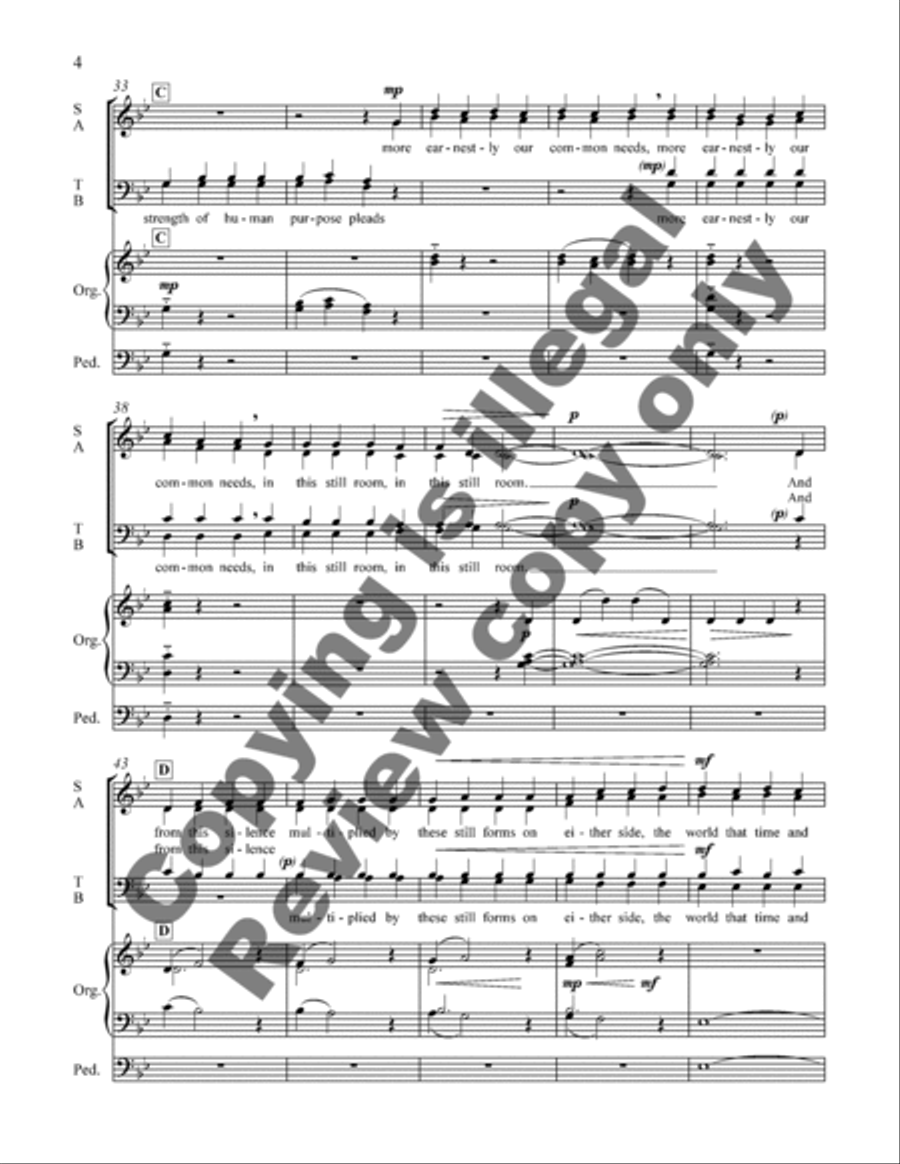 A Sacred Place: 2. In This Still Room 4-Part scores gallery preview page 7