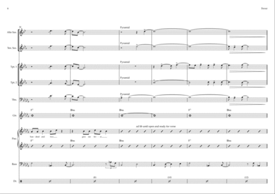 Fever Fever Jazz Ensemble scores gallery preview page 6