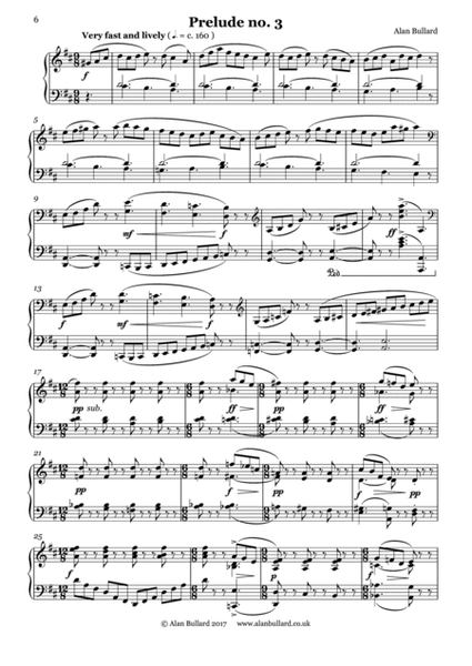 Twelve or Thirteen Preludes for Piano Solo, Set One (major keys) image number null