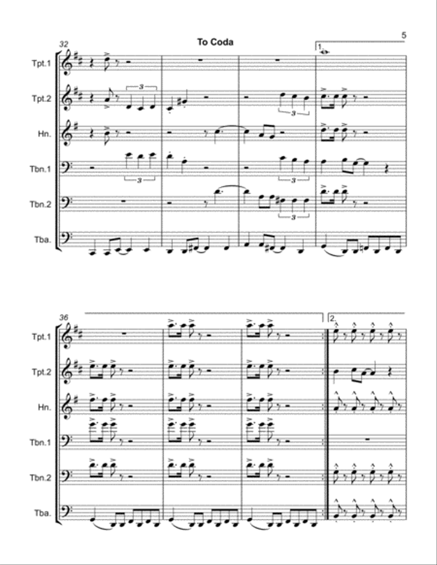 Easy Money Brass Ensemble scores gallery preview page 5