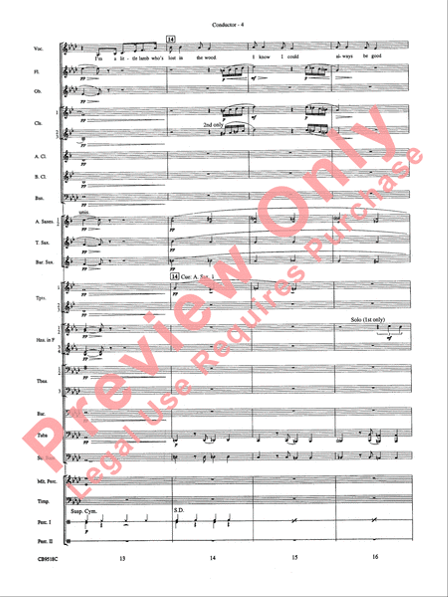 Someone to Watch Over Me Concert Band scores gallery preview page 6