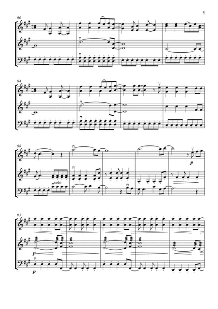 Viva La Vida String Trio scores gallery preview page 5