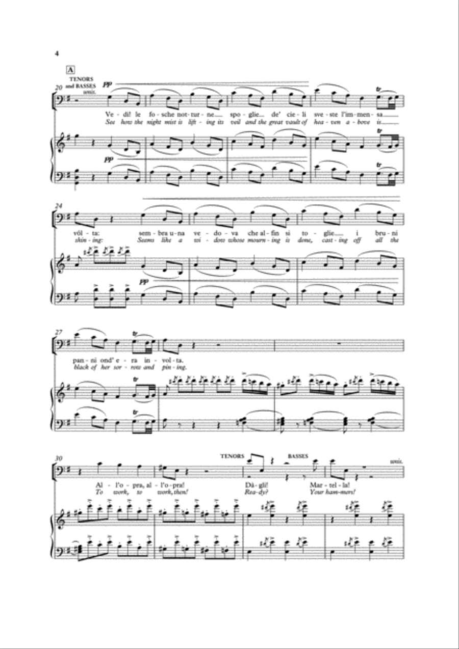 Anvil Chorus from Il trovatore 4-Part scores gallery preview page 2