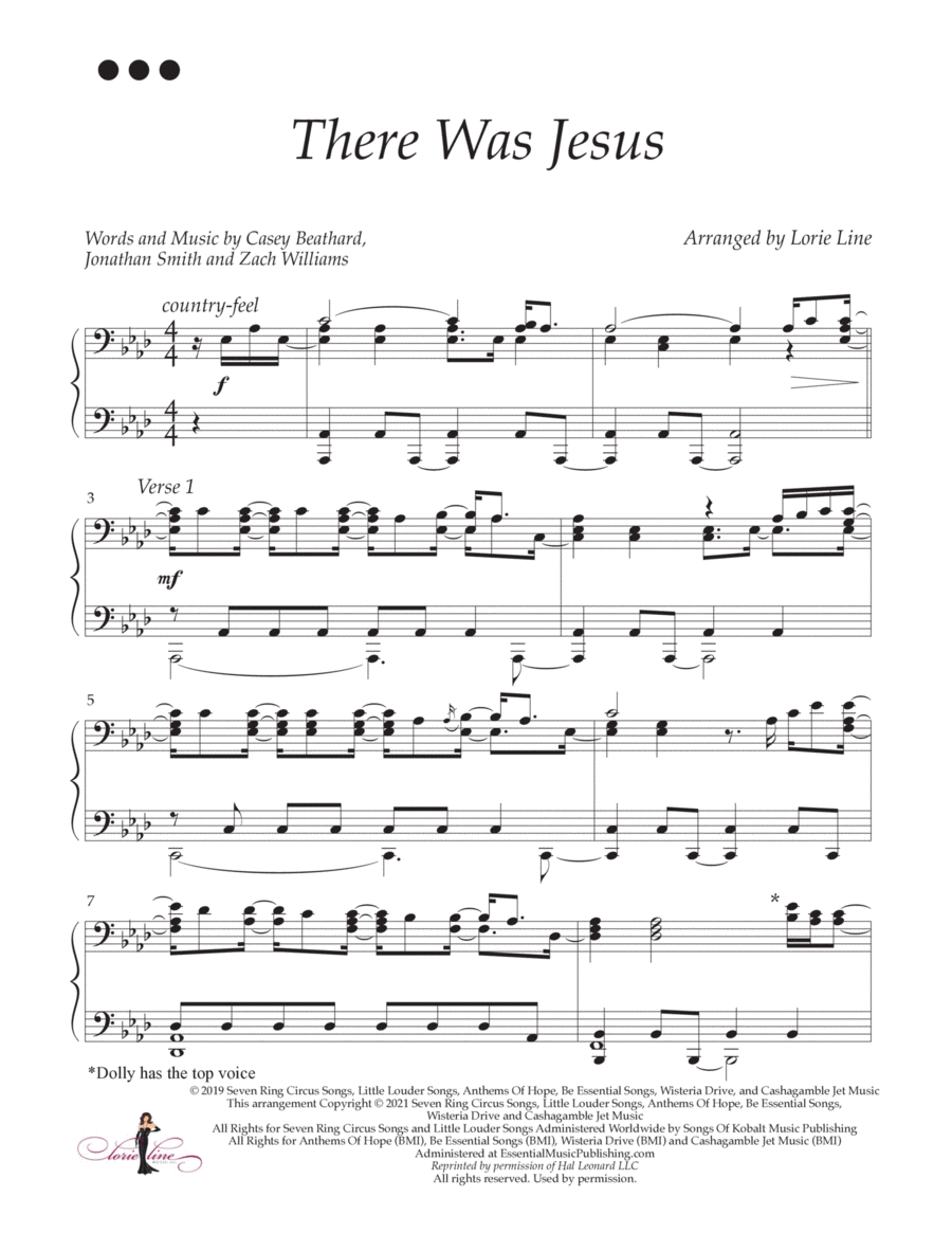 There Was Jesus There Was Jesus Piano Solo scores gallery preview page 1