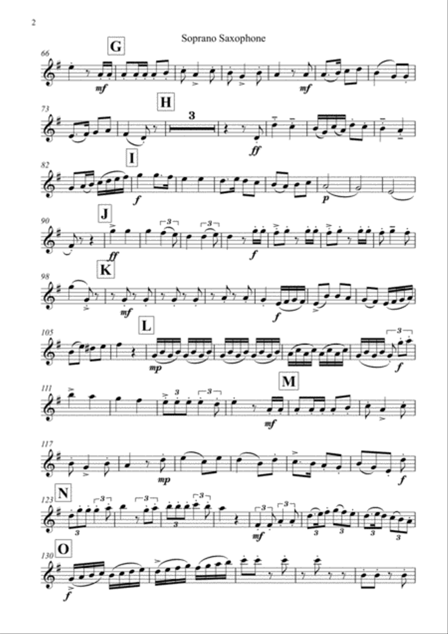 The Lone Ar-ranger (Saxophone Quintet) - Set of Parts [x5] Saxophone Quintet scores gallery preview page 2