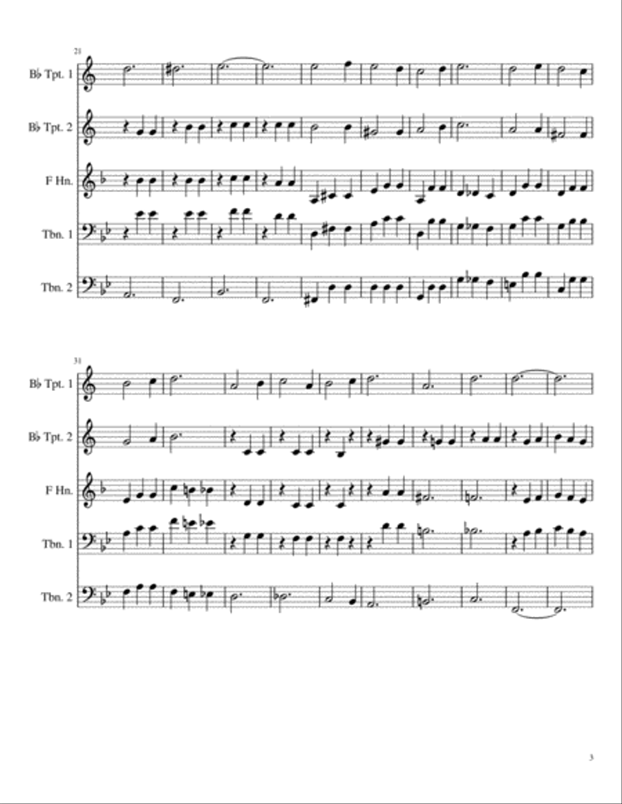 Let Me Call You Sweetheart for Brass Quartet with optional horn Brass Quartet scores gallery preview page 3