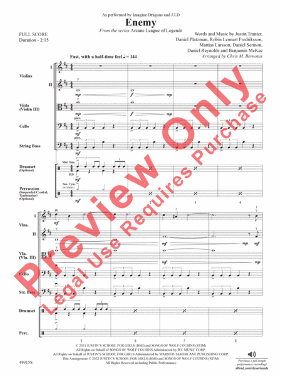 Enemy String Orchestra scores gallery preview page 4