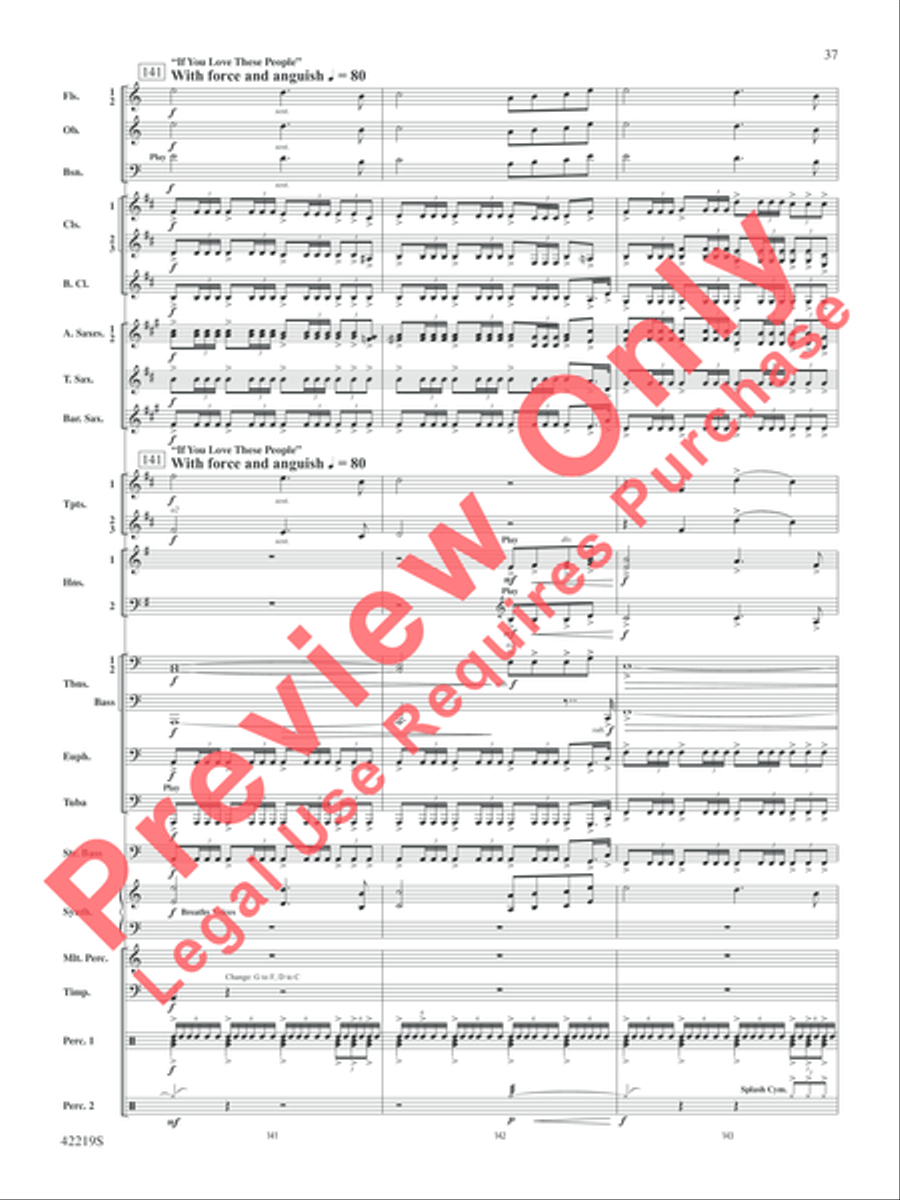 Man of Steel, Suite from Concert Band scores gallery preview page 38