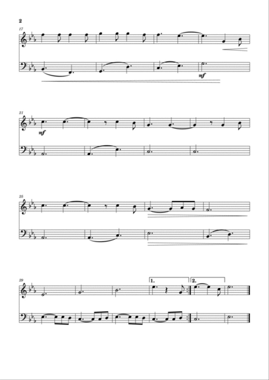 Hallelujah Trombone Duet scores gallery preview page 2