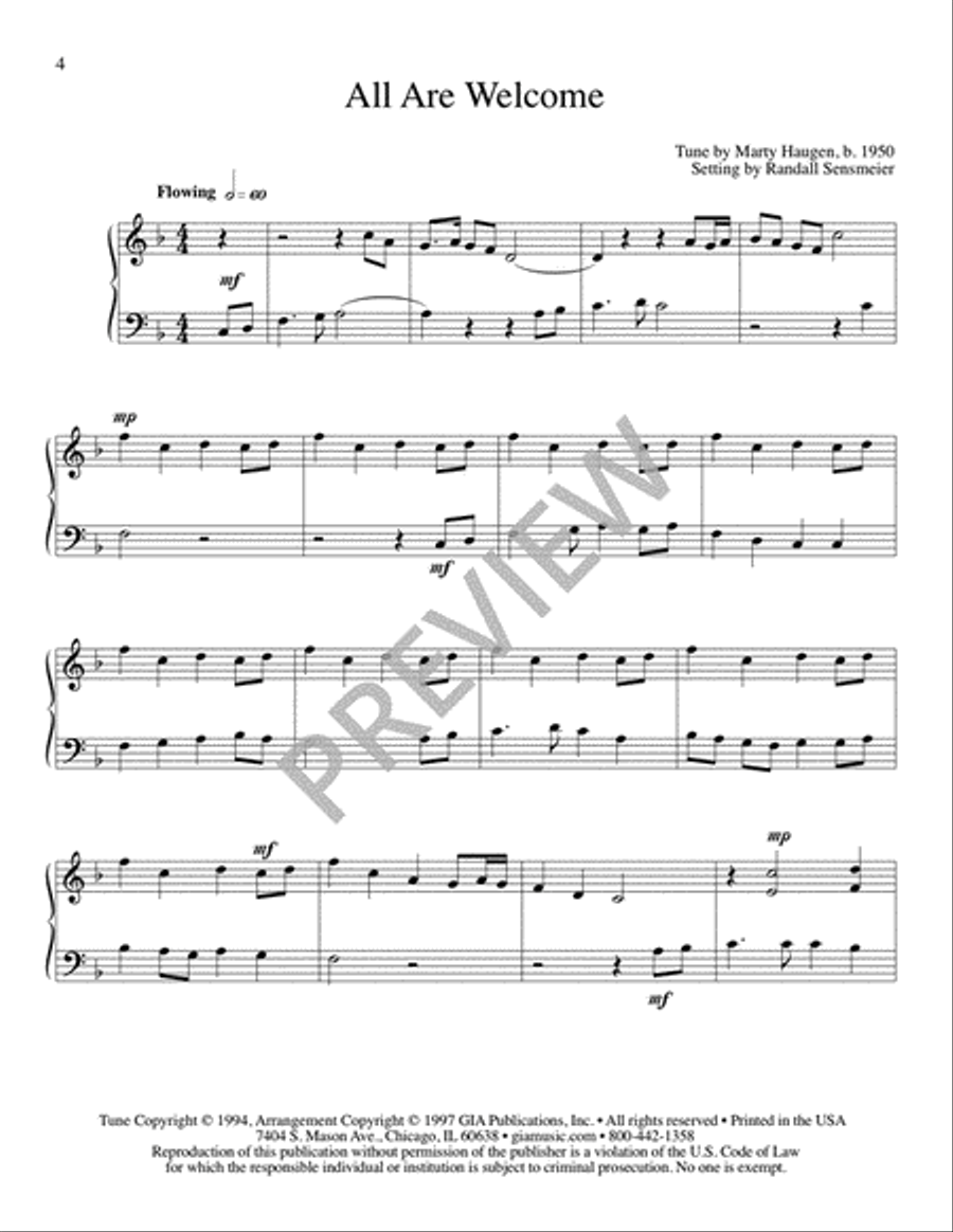 Ten Piano Essays on Tunes of Marty Haugen Piano Solo scores gallery preview page 6