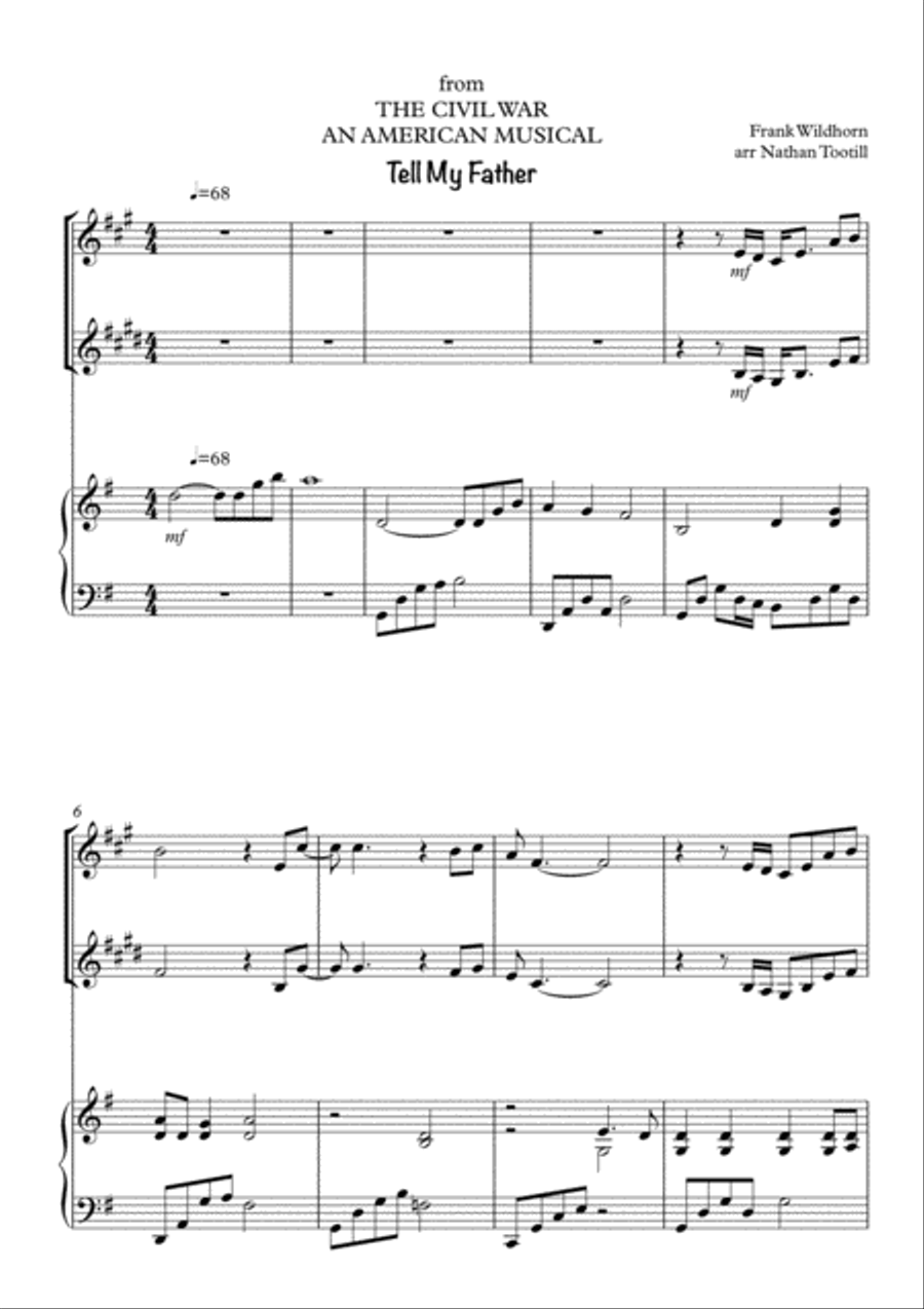 Tell My Father Large Ensemble scores gallery preview page 1