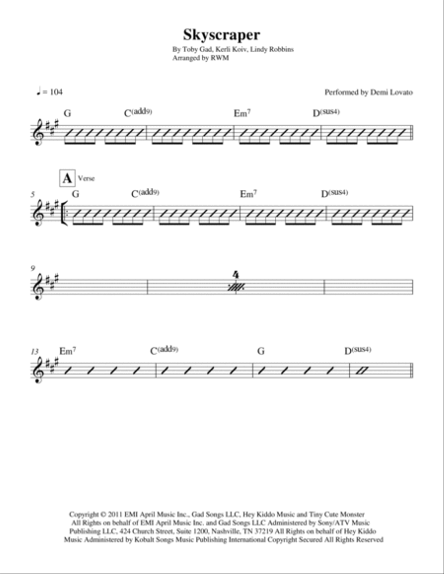 Skyscraper Piano scores gallery preview page 2