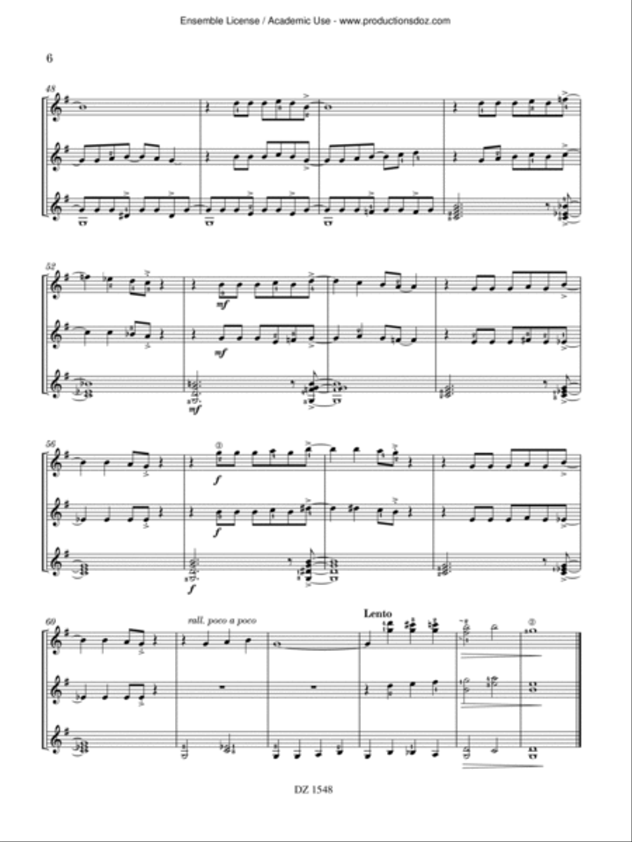 Bambou calypso, Habanera bohème Guitar Ensemble scores gallery preview page 6