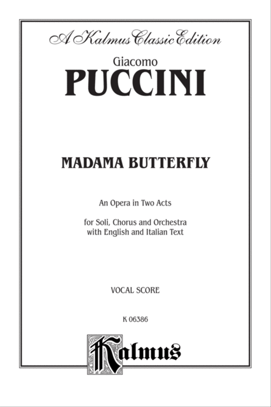 Madame Butterfly Madame Butterfly Voice scores gallery preview page 2
