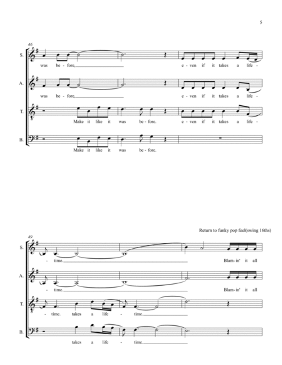 Nights On Broadway Nights On Broadway 4-Part scores gallery preview page 5