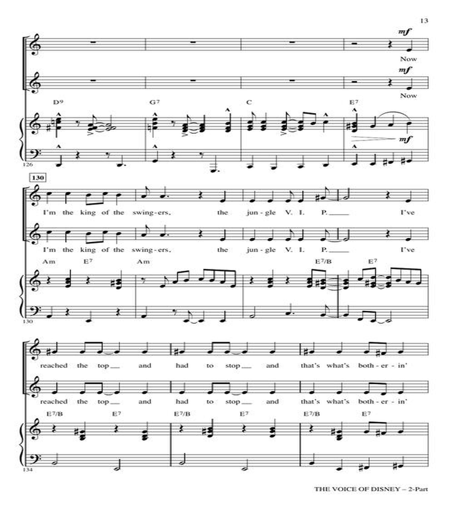 The Voice of Disney (The Music of the Sherman Brothers) 2-Part scores gallery preview page 6