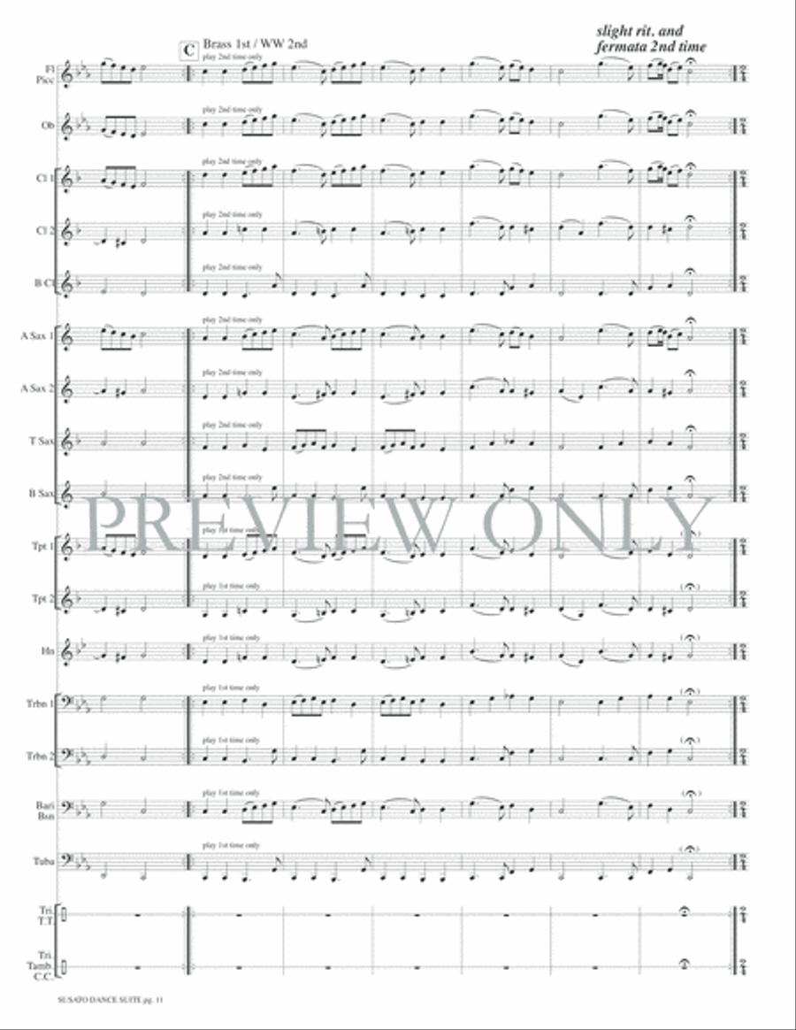 Susato Dance Suite (from Danserye) Concert Band scores gallery preview page 14