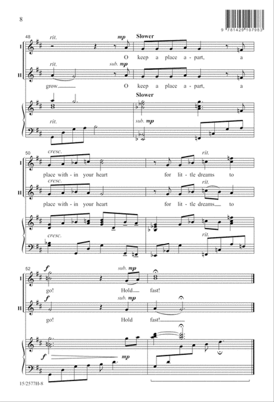 Hold Fast Your Dreams! Hold Fast Your Dreams! 2-Part scores gallery preview page 9