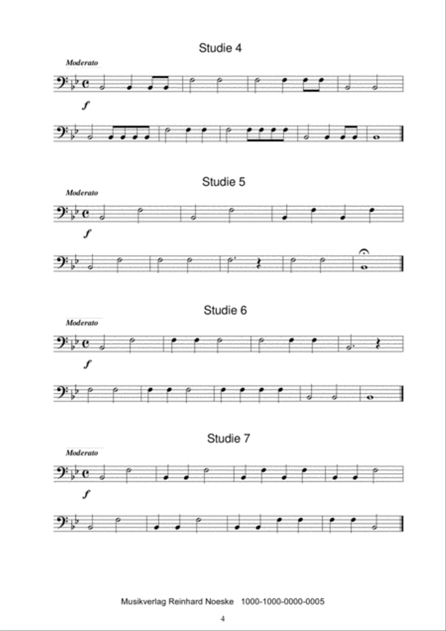 50 Studien für Solo-Blasinstrumente - Ausgabe für C-Instrumente (Bassschlüssel) Small Ensemble scores gallery preview page 6