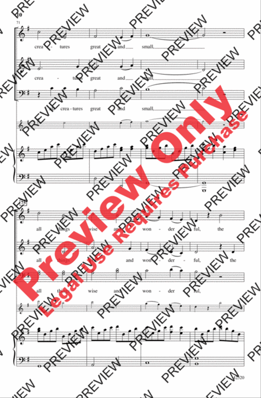 The Lord Made Them All The Lord Made Them All 4-Part scores gallery preview page 10