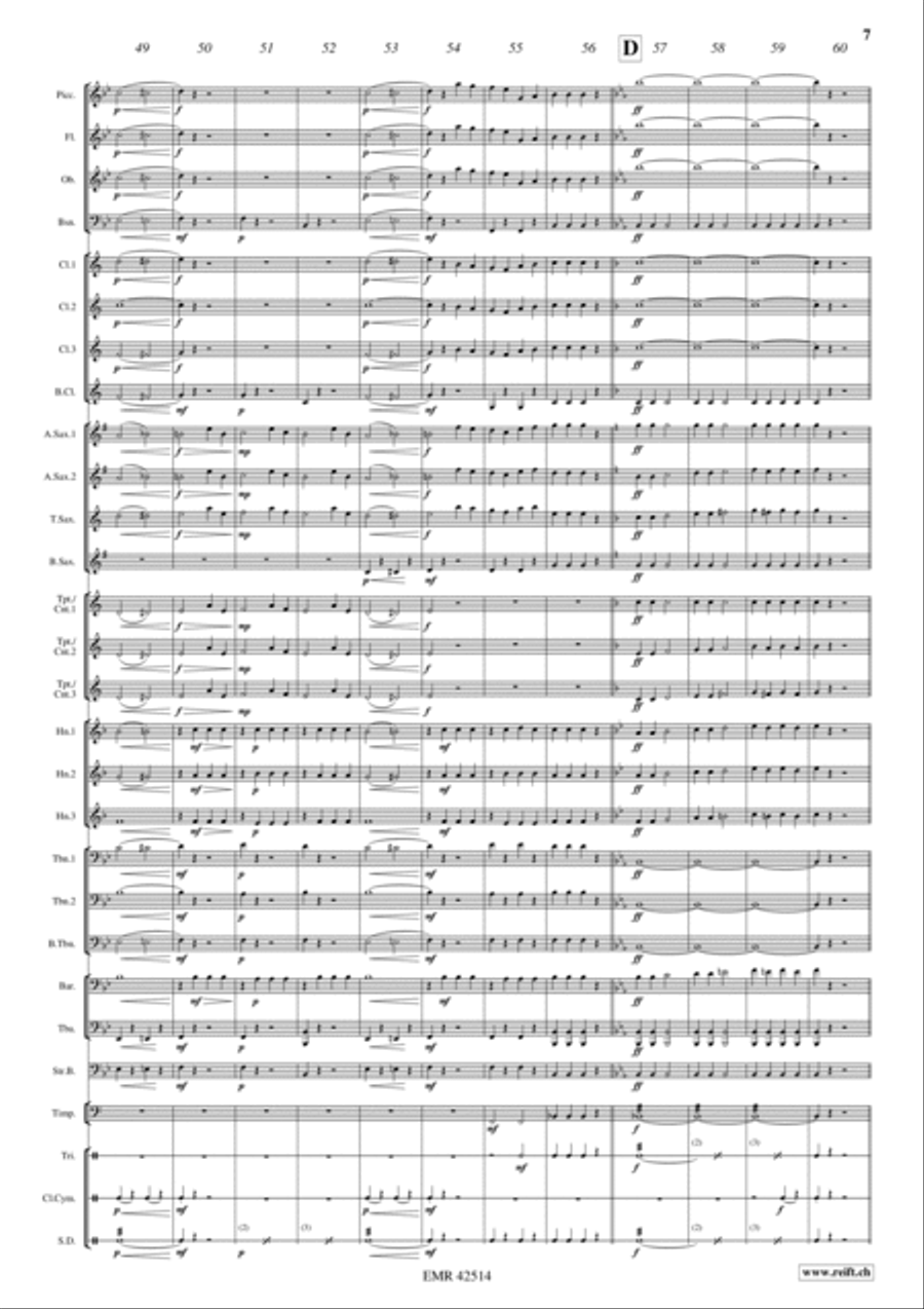 Grande Vitesse Concert Band scores gallery preview page 7