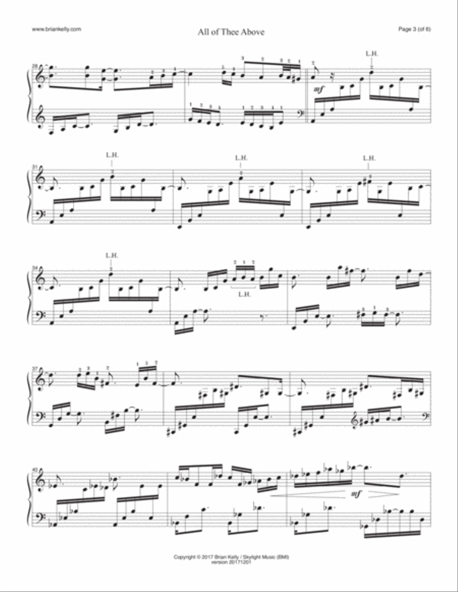 All of Thee Above Piano Solo scores gallery preview page 3