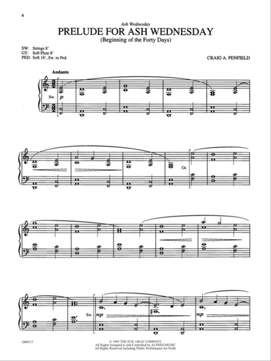 From Ash Wednesday to Easter Organ scores gallery preview page 3