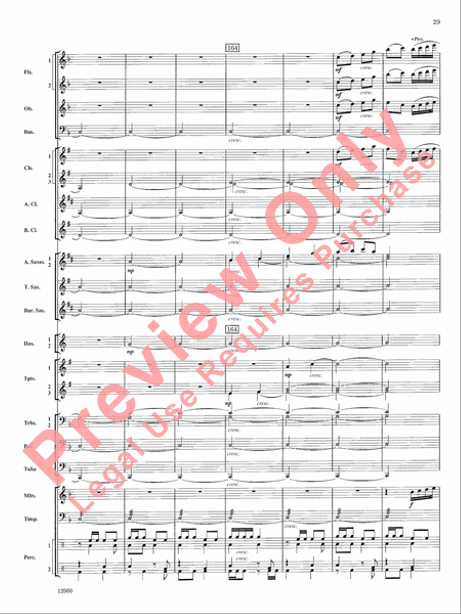 Sailing Songs Concert Band scores gallery preview page 30