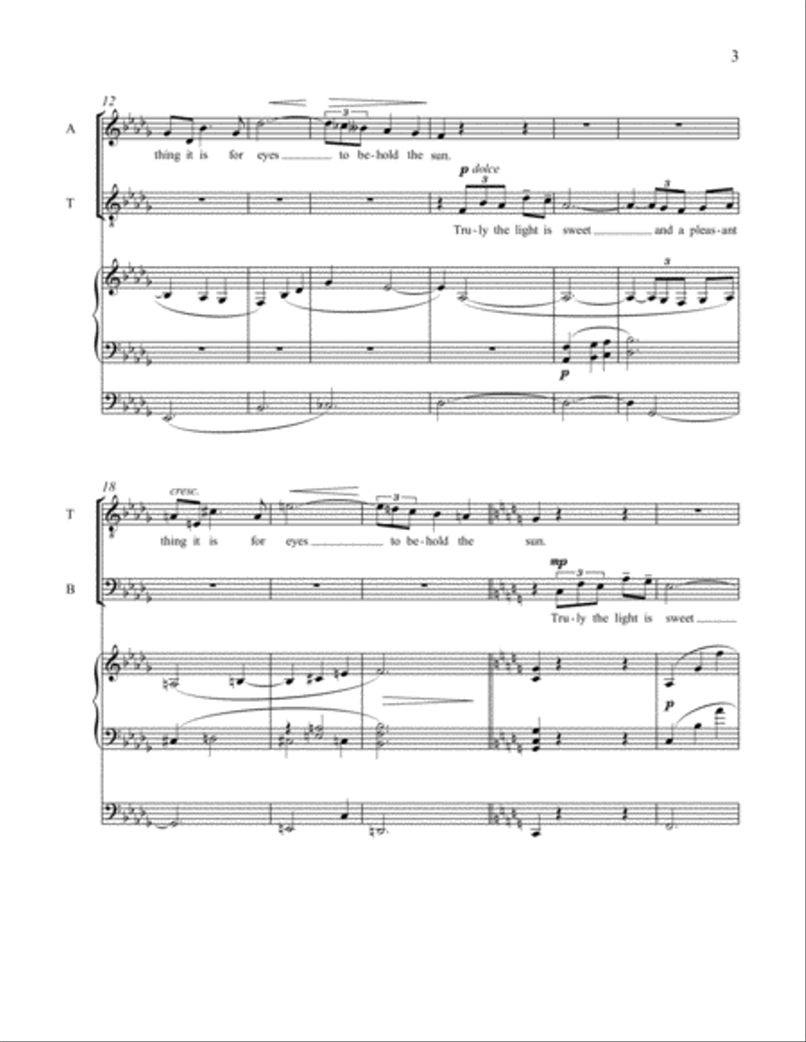 Truly the Light is Sweet Divisi scores gallery preview page 3