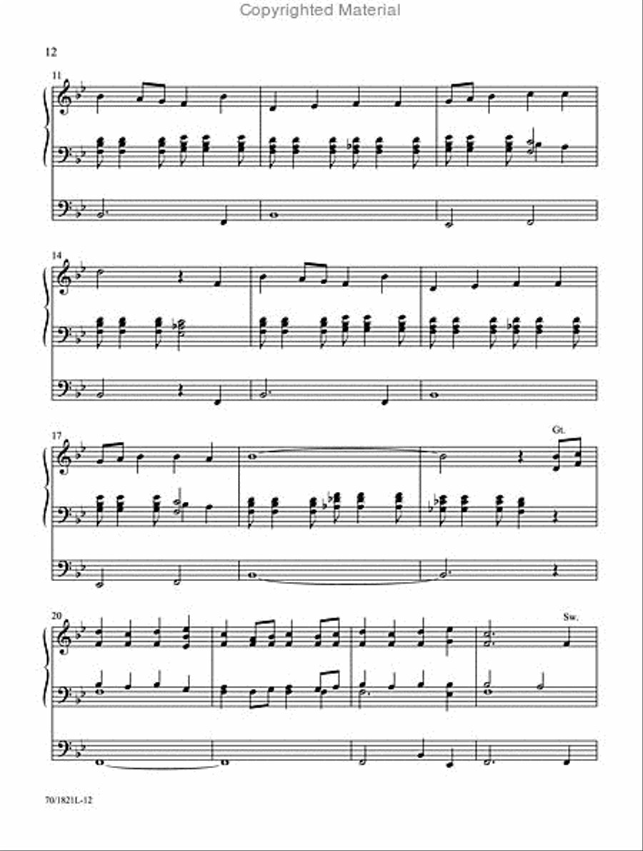Hosannas to the King! Hosannas to the King! Organ Solo scores gallery preview page 7