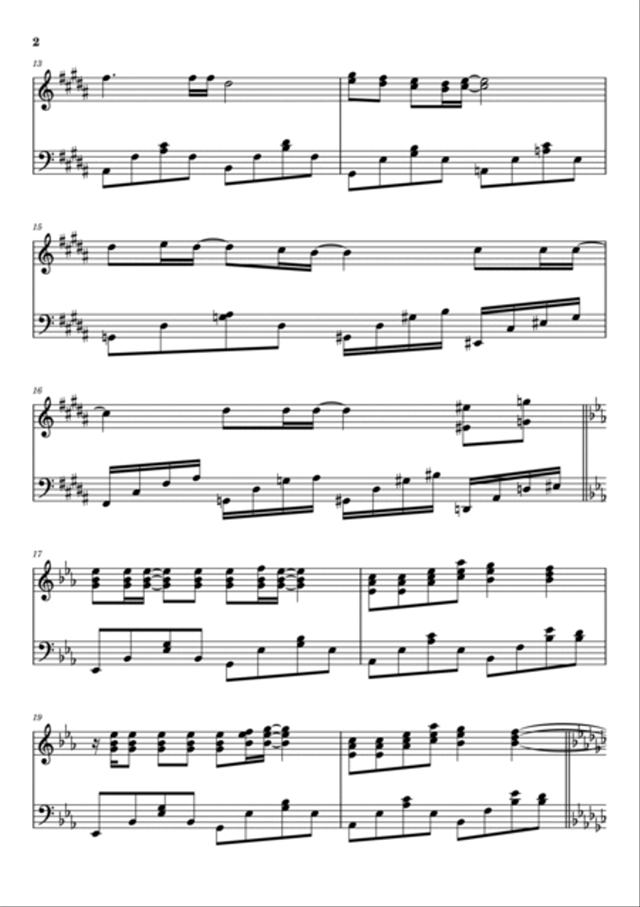 You're The Inspiration Piano Solo scores gallery preview page 2